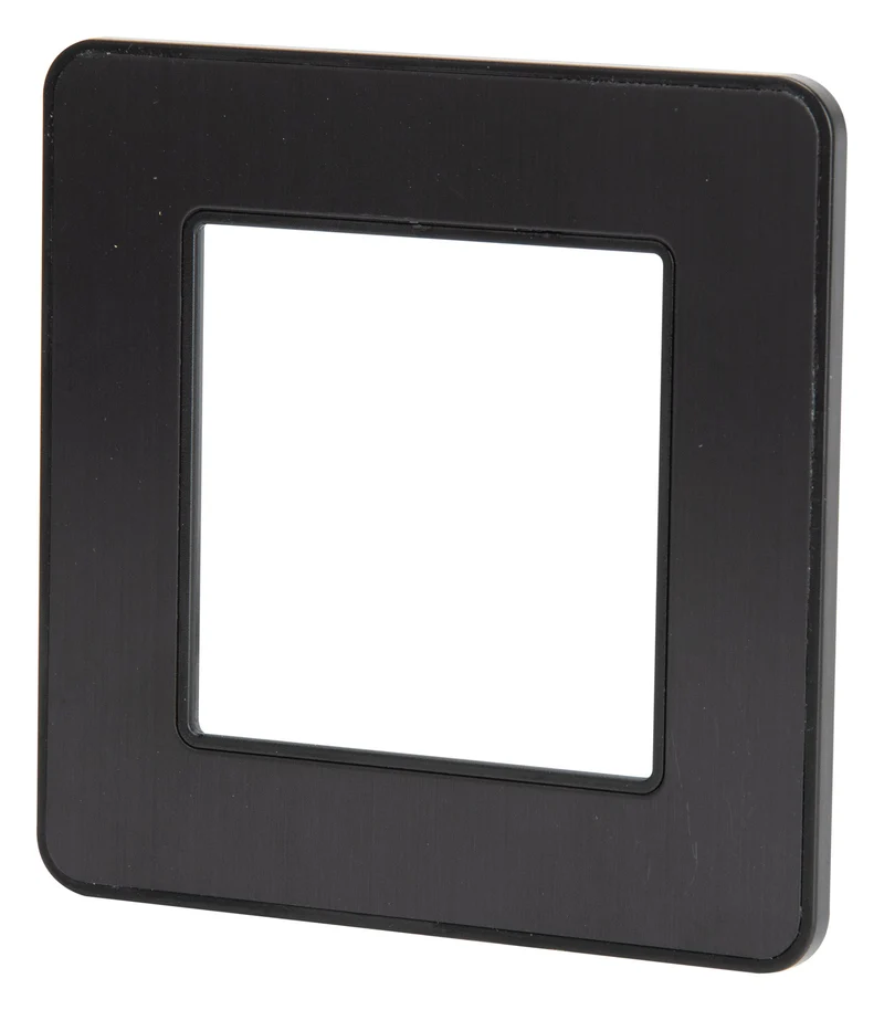 Plaque de finition simple - métal Noir - Kouro - Zenitech