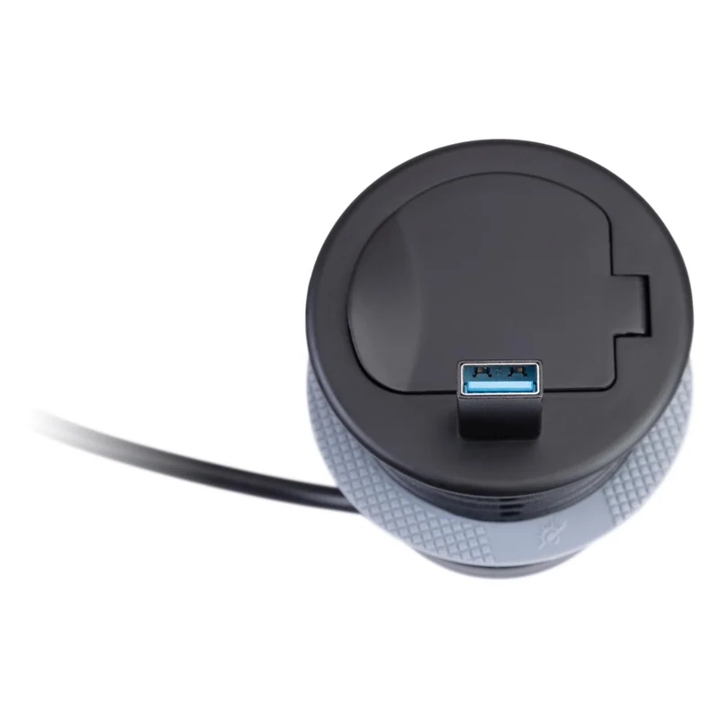 Bloc prise encastrable avec clapet + port USB - Otio