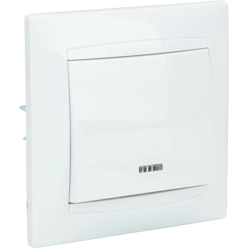 Bouton poussoir à voyant encastré Zyna - Blanc - Zenitech