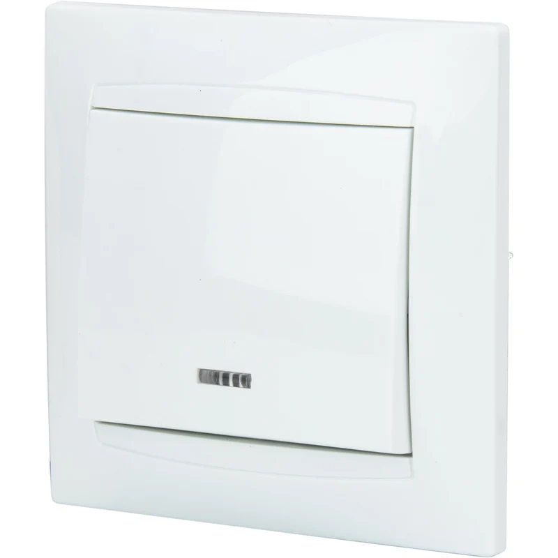 Bouton poussoir à voyant encastré Zyna - Blanc - Zenitech