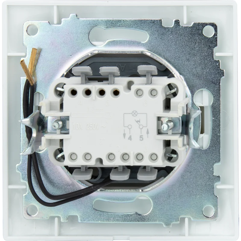Bouton poussoir à voyant encastré Zyna - Blanc - Zenitech