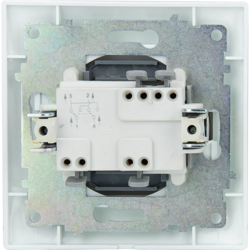Permutateur encastré Zyna - Blanc - Zenitech
