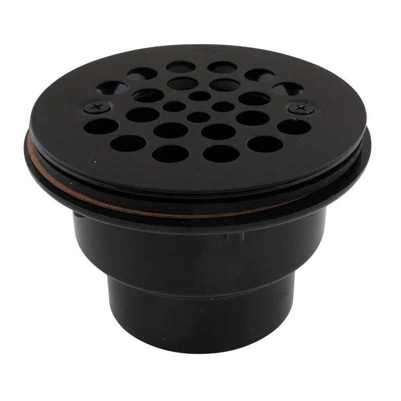Kit de drain de douche à coller, 2 pièces (noir mat)