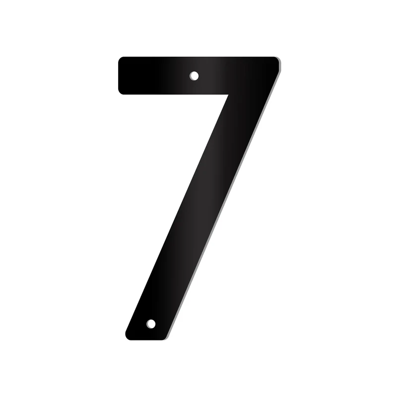 Chiffre percé de 5’’ en plexiglas, #7 (noir)