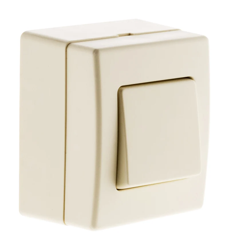 Bouton poussoir 10A saillie - blanc - Beijing - Zenitech