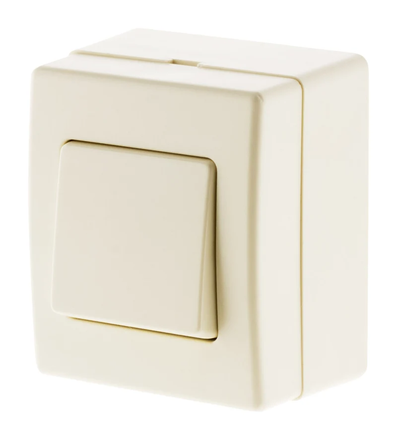 Bouton poussoir 10A saillie - blanc - Beijing - Zenitech