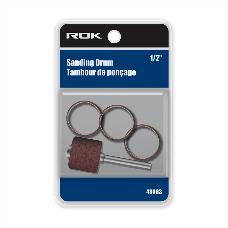 Tambour de ponçage avec manchons, 1/2" (5 pièces)