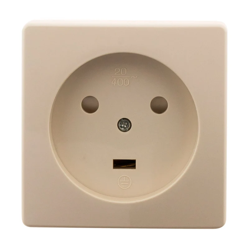 Prise à encastrer 20A - 2P+T - blanc - Zenitech