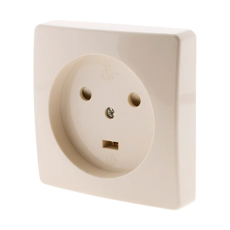 Prise à encastrer 20A - 2P+T - blanc - Zenitech