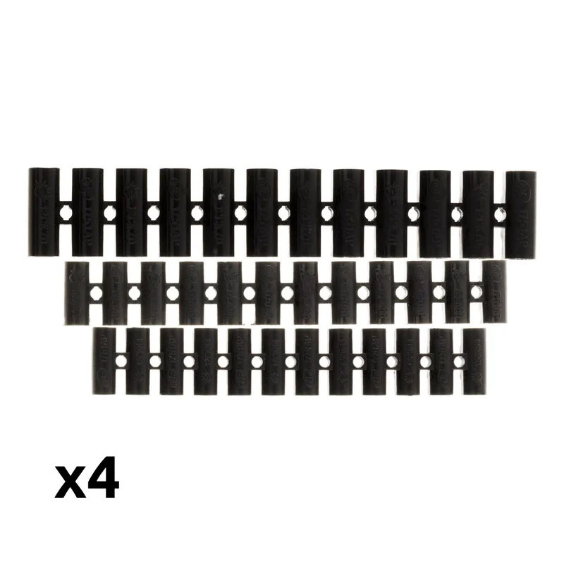 Lot 4 barrettes 1x4mm² + 1x6mm² + 2x10mm² Noir - Zenitech