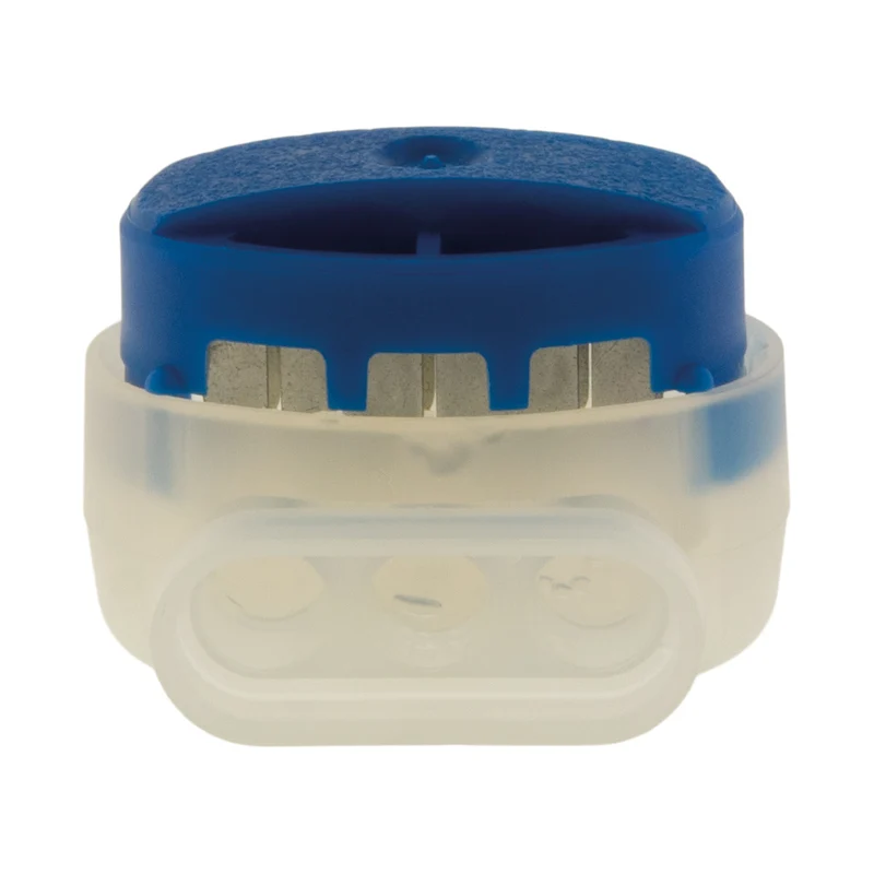 5 connecteurs étanches 3 entrées fils rigides 0,5 / 1,5 mm² - Bleu - Blm
