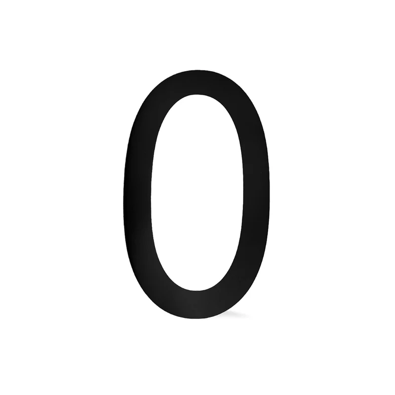 Chiffre flottant 3D de 9'' en alumipanel, #0 (noir)