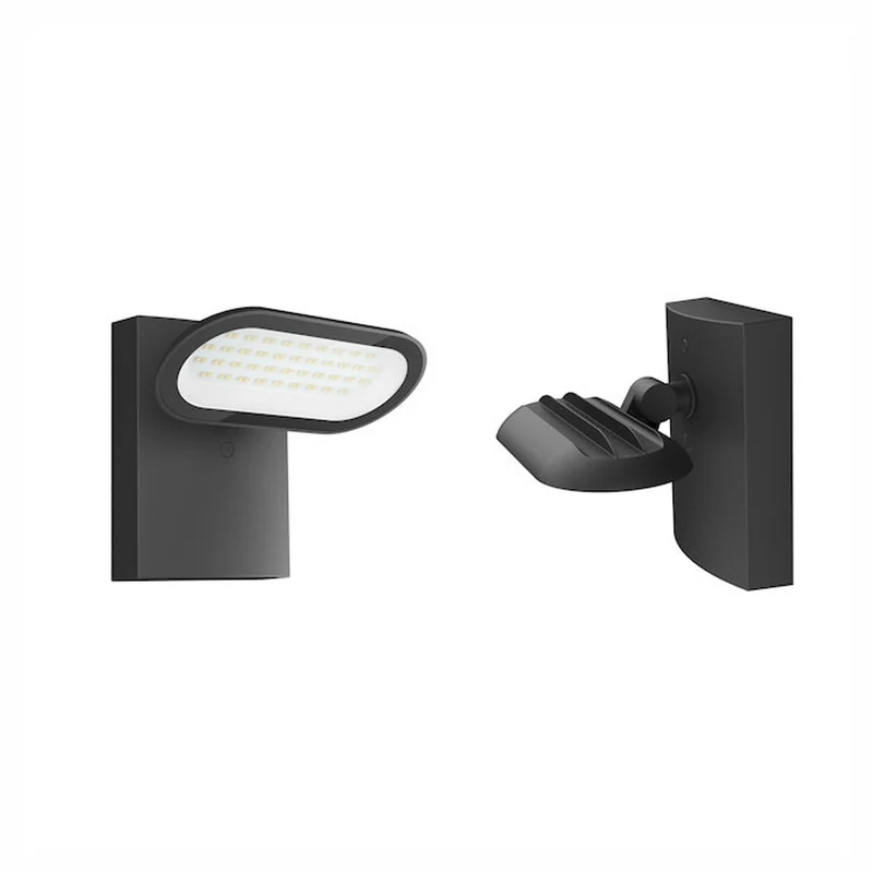 Luminaire de sécurité DEL de 40 W câblé avec fonction crépuscule à l’aube à 1 lumière ColorSelect, noir