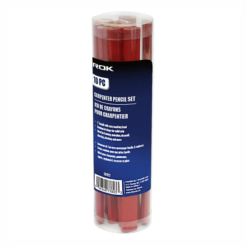 Ensemble de crayons pour charpentier, 7" (10 unités)