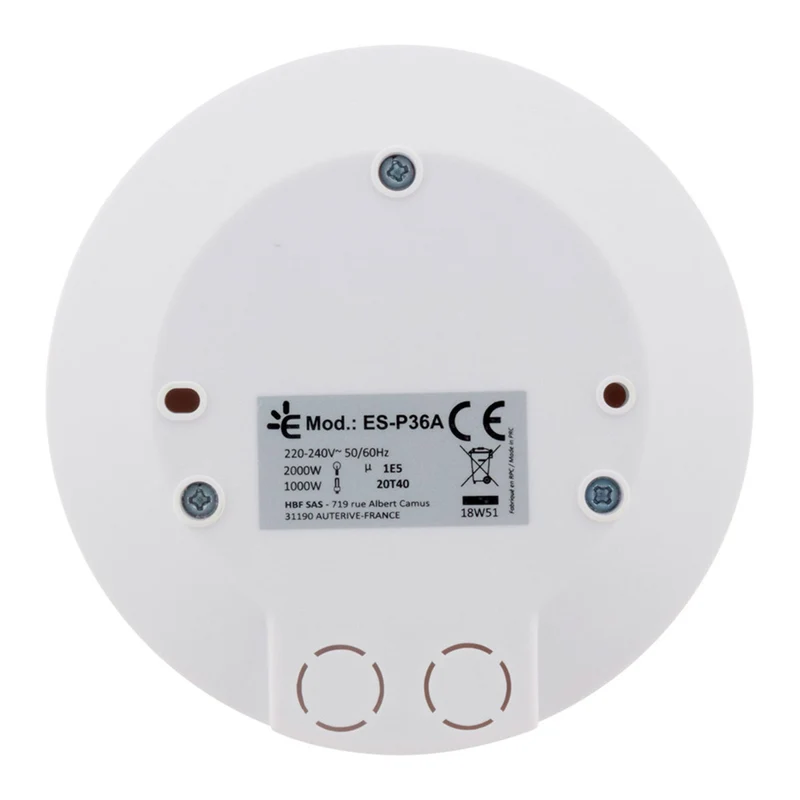 détecteur de mouvement plafonnier extraplat IP20 - Blanc - Zenitech