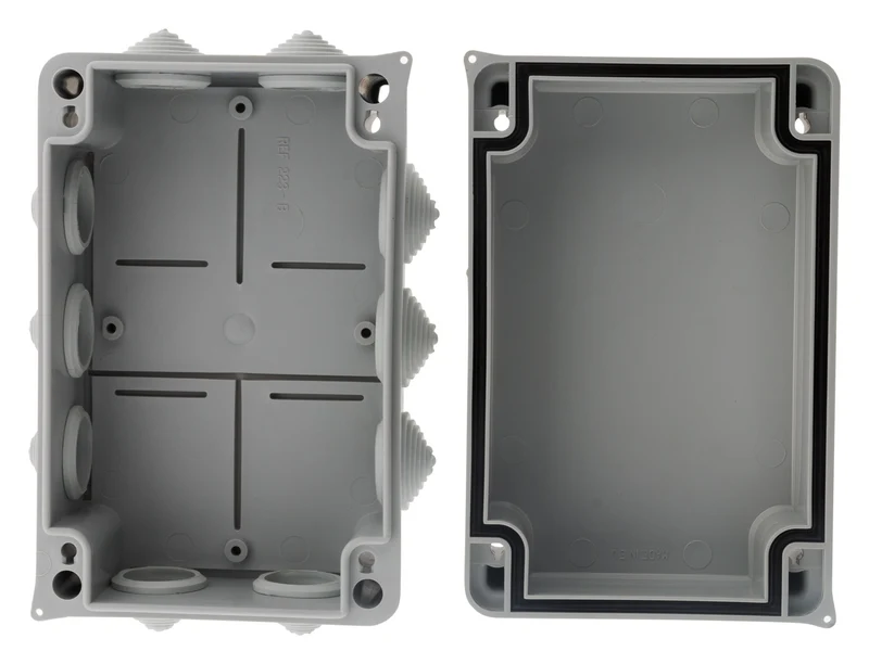 Boîte dérivation IP54 à visser 1/4 de tour 175 x 110 x 83mm - Gris - Zenitech