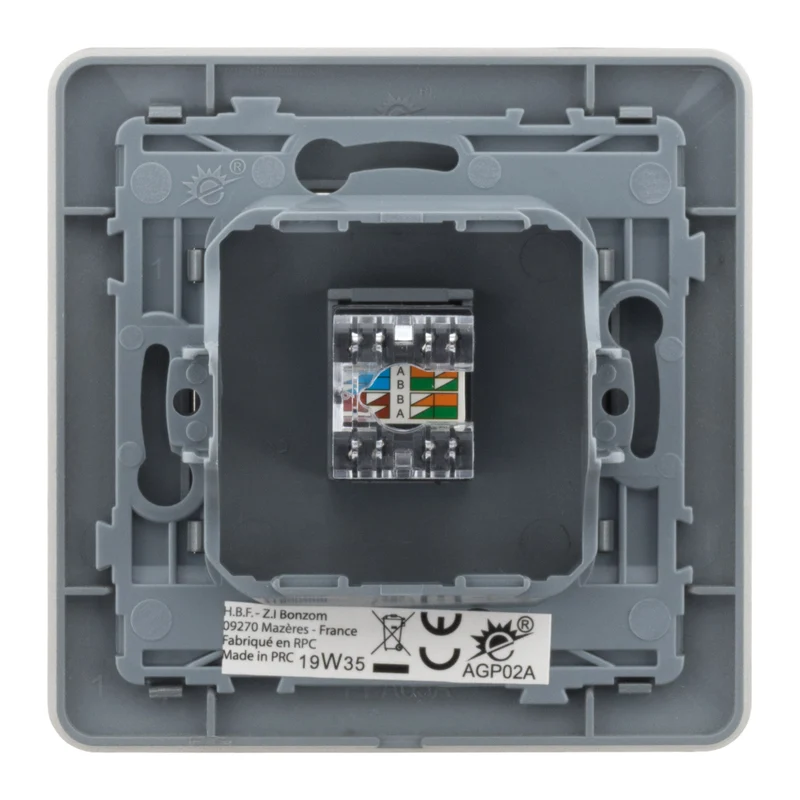Prise téléphone RJ45 Artezo - titanium - Zenitech