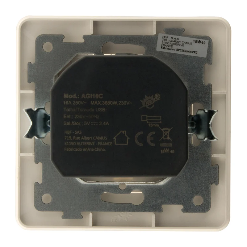 Prise Schuko Asfora + USB - Zenitech