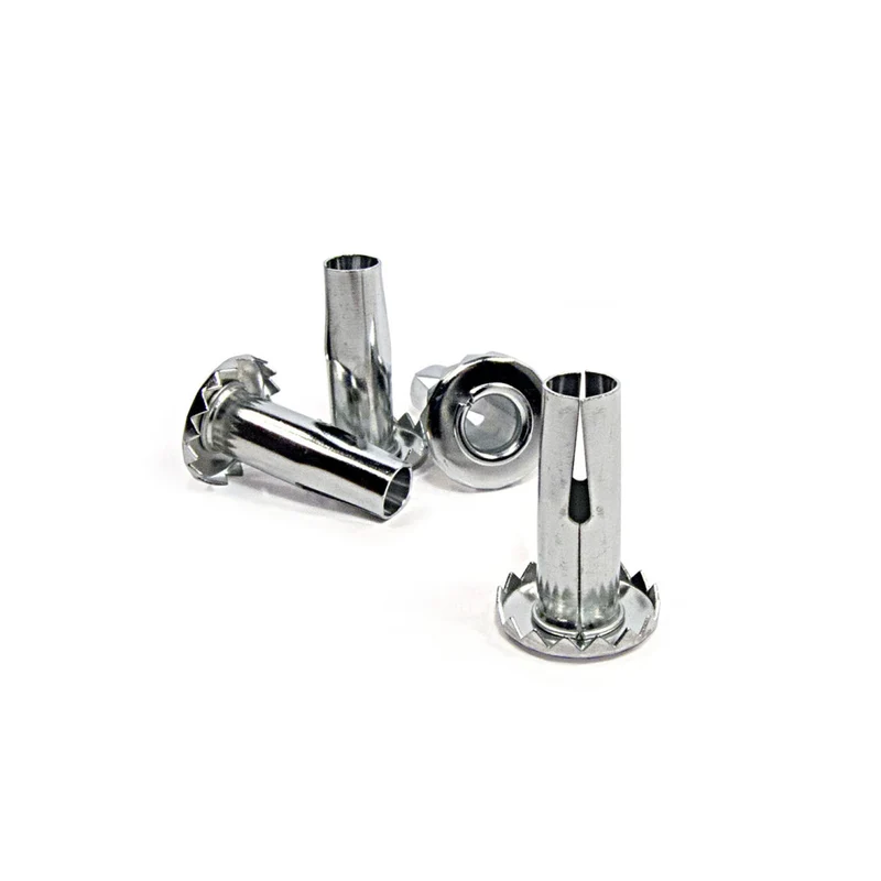 Douilles en métal pour roulette, 3/8'' DE (4 unités)