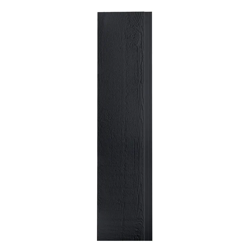 Planche de revêtement avec latte de 3/8" x 12" x 144", noir (4 unités)