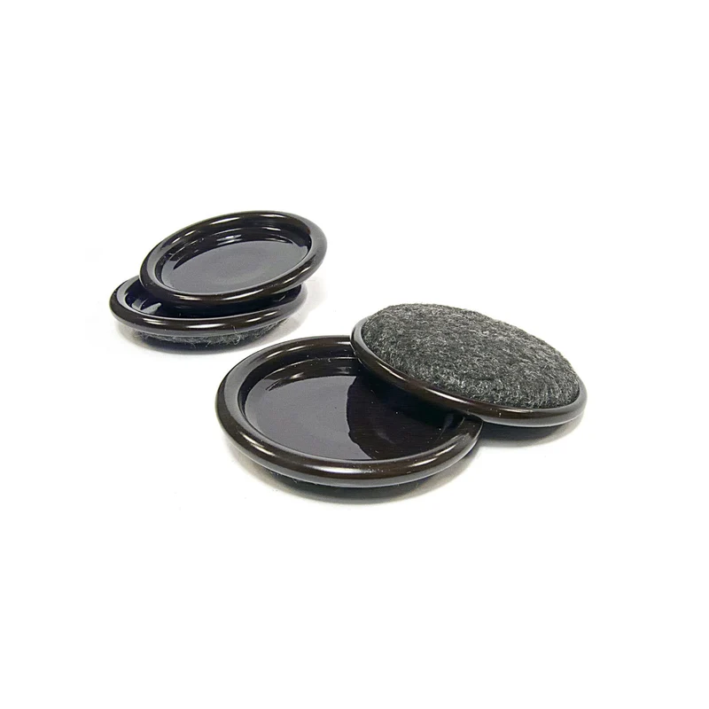 Coupelle ronde à base en feutre et à coquille en métal, 1-9/16'' DI (4 unités)