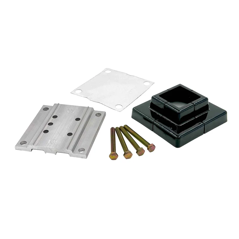 Kit de base de poteau pour installation sur béton, noir