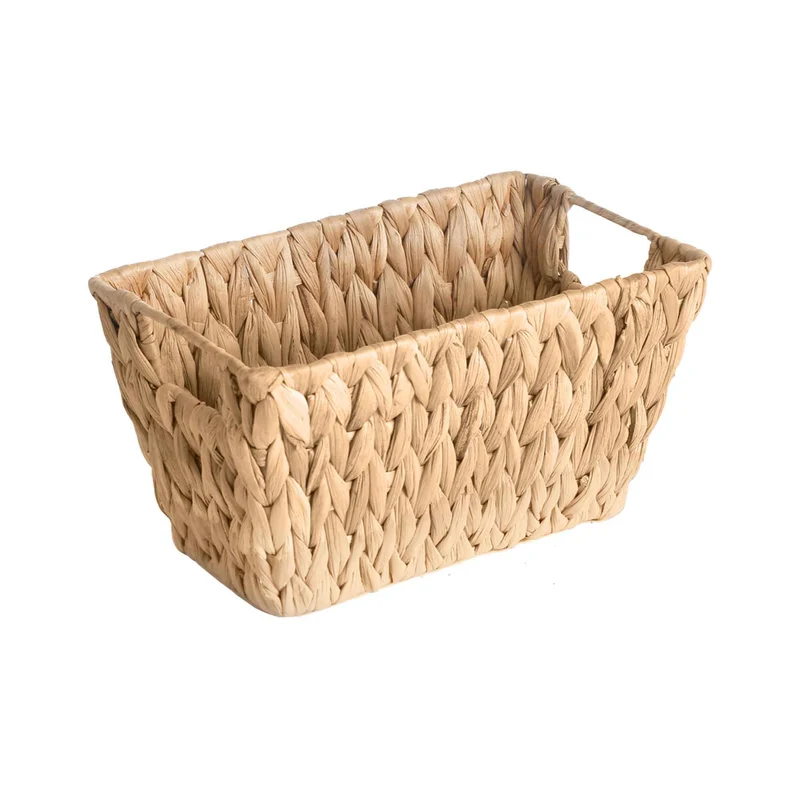 Panier de rangement en jacinthe d'eau, 11,42'' x 6,3'' x 5,91''