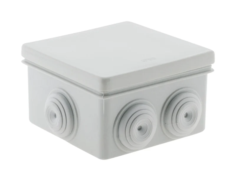 Boîte dérivation étanche 80x80x46mm - Gris - IP55 - Zenitech