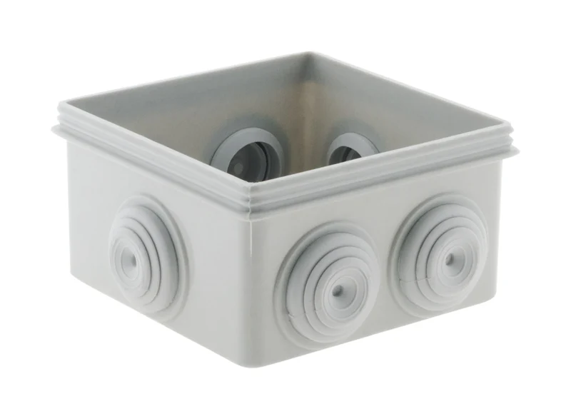 Boîte dérivation étanche 80x80x46mm - Gris - IP55 - Zenitech