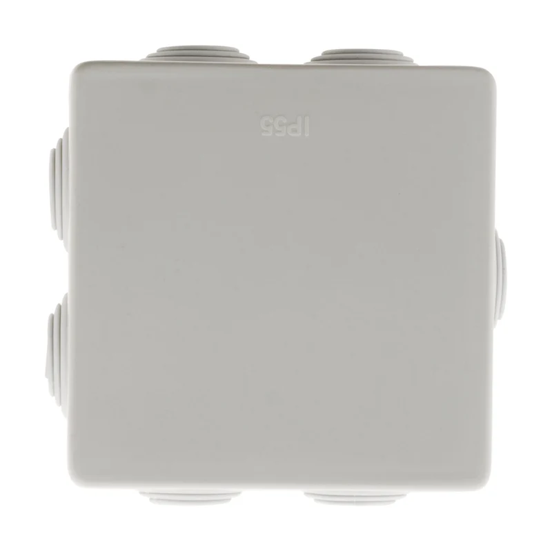 Boîte dérivation étanche 80x80x46mm - Gris - IP55 - Zenitech
