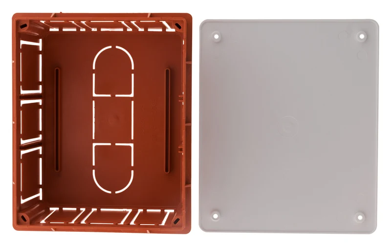 Boîte de dérivation à encastrer 160 x 130 x 70mm - Rouge - Zenitech