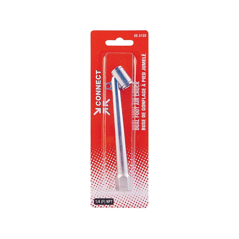 Buse de gonflage à pied jumelé de 15 cm, 1/4 (F) NPT