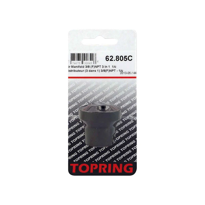 Distributeur en aluminium, 3 sorties 1/4 (F) NPT