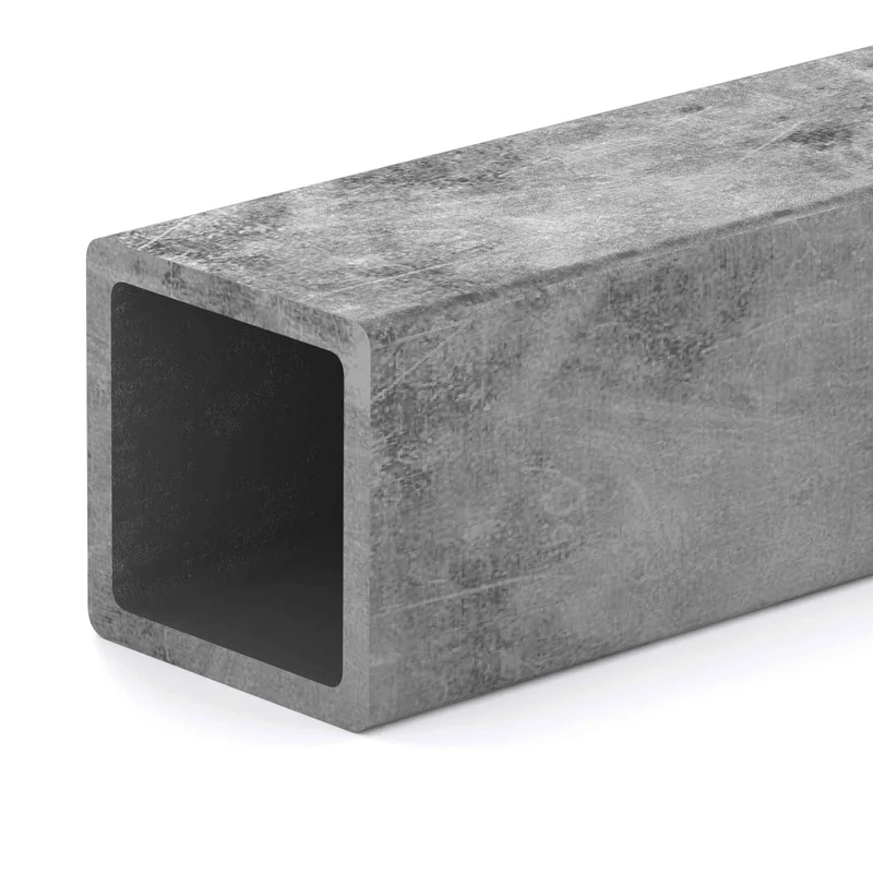 Tube carré en acier non plaqué, 1'' x 48''