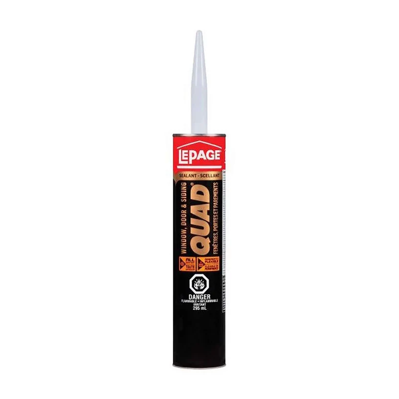 Scellant Quad pour fenêtres, portes et revêtements, 295 ml (gris #551)