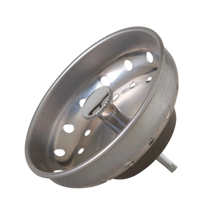 Panier-filtre pour crépine d'évier de cuisine à tige, acier inoxydable