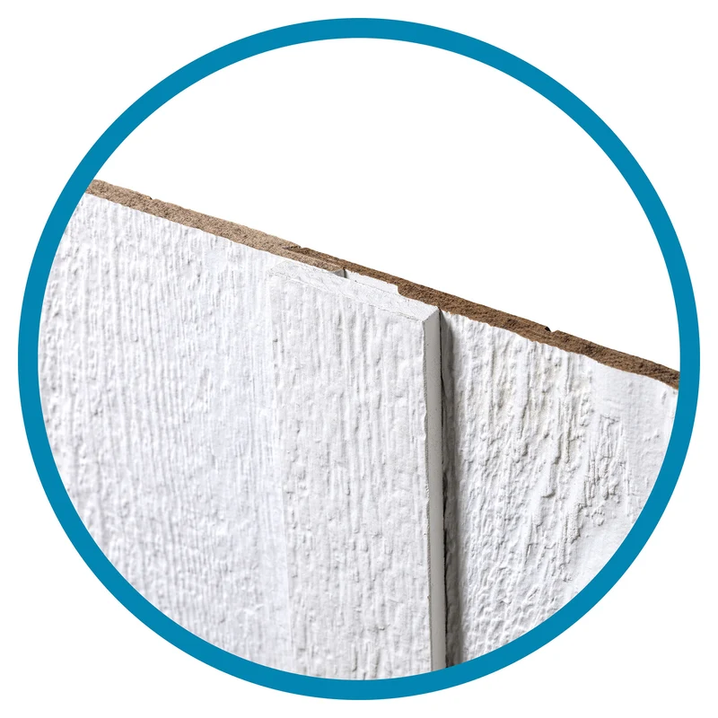 Planche de revêtement avec latte de 3/8" x 12" x 144", blanc (4 unités)
