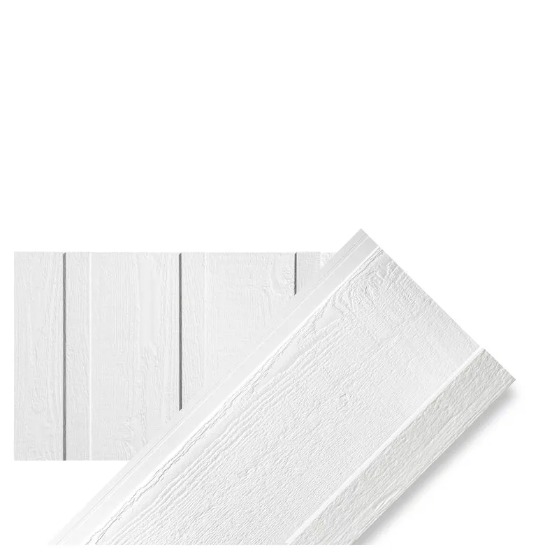 Planche de revêtement avec latte de 3/8" x 12" x 144", blanc (4 unités)