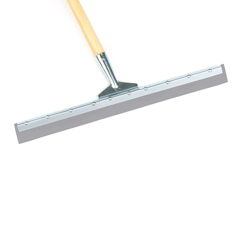 Racloir de plancher avec cadre en métal et lame en caoutchouc, 24'' (manche inclus)