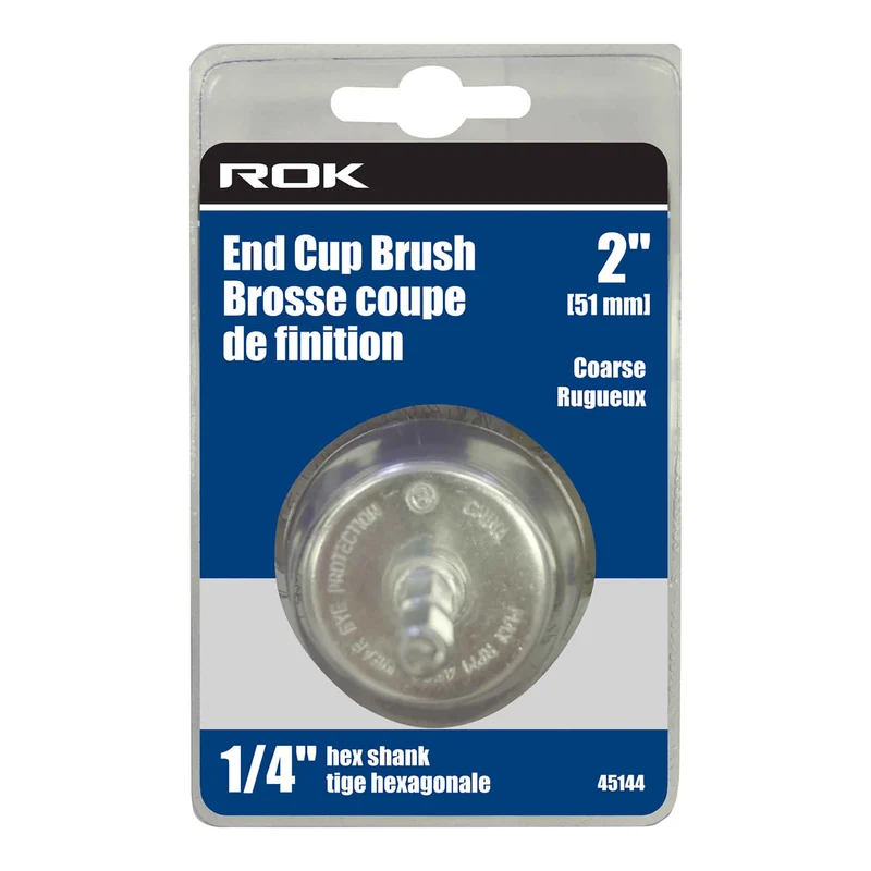 Brosse coupelle d'extrémité, 2'' (rugueux)