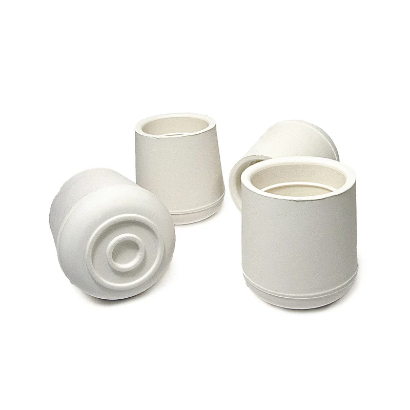 Embout de caoutchouc rond de 1-1/4'' DI, blanc (4 unités)