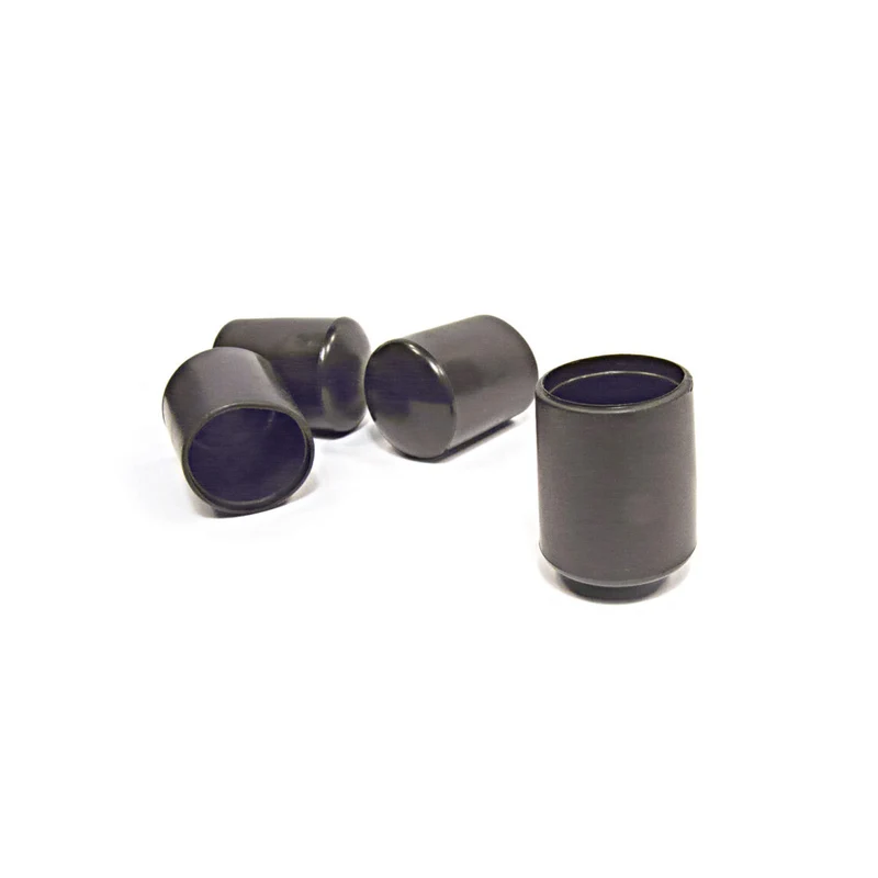 Embout de vinyle rond de 7/8'' DI, noir (4 unités)