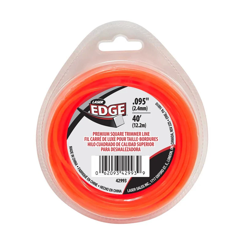 Fil carré pour coupe-bordure, 0,095'' x 40' (orange)