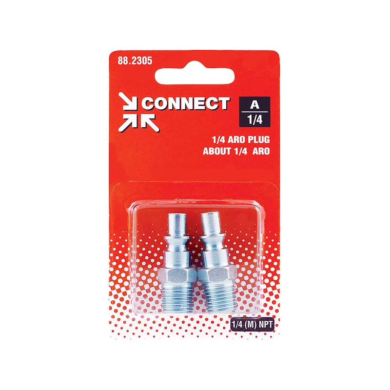 Embout 1/4 Aro 210 en acier, 1/4 (M) NPT (2 unités)