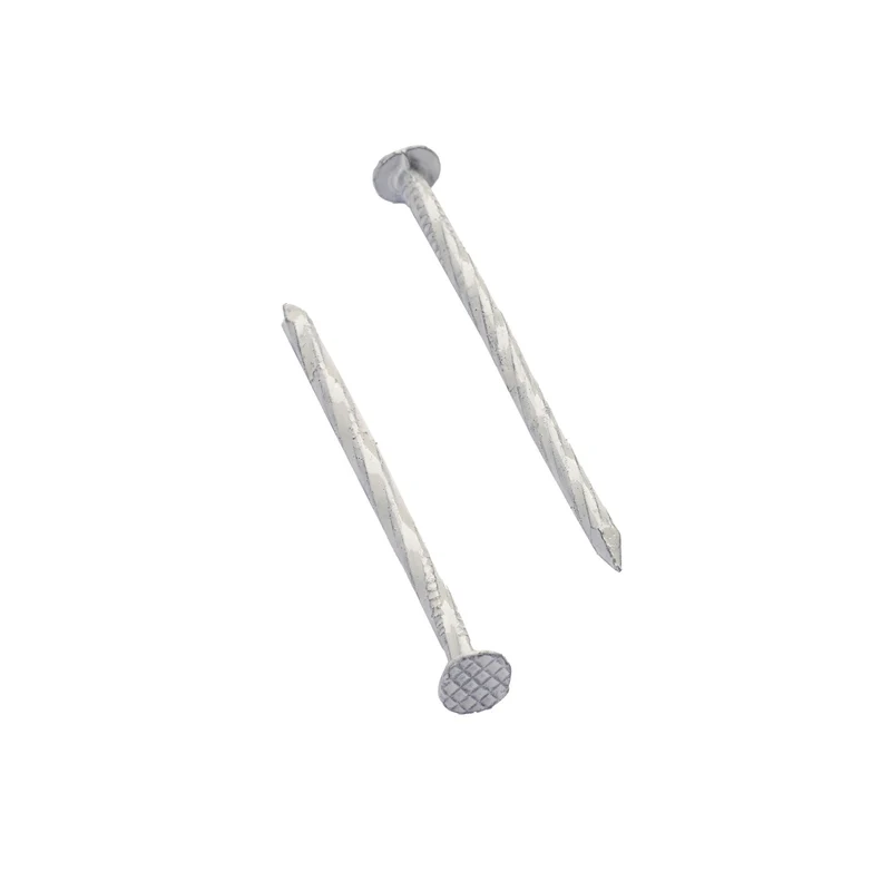 Clous vrillés de 2'' pour revêtement, blanc (2 lb)