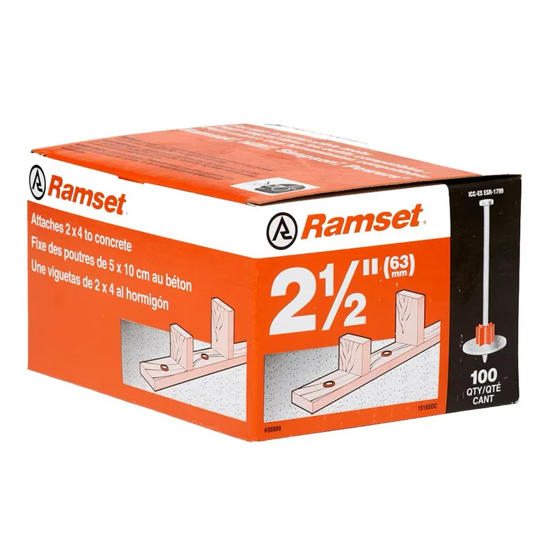 Goujon d'ancrage pour béton avec rondelle, 2-1/2" (100 unités)