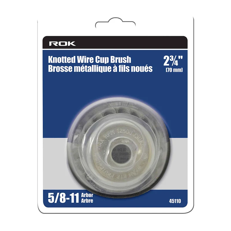 Brosse coupelle métallique à fils noués, 2-3/4''
