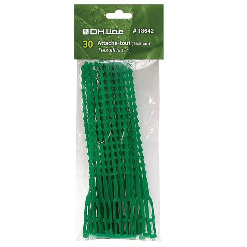 Attache-tout vert, 6-1/2'' (30 unités)