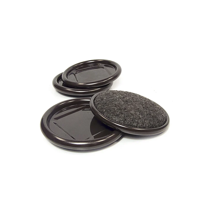 Coupelle ronde à base en feutre et à coquille en métal, 2-1/2'' DI (4 unités)