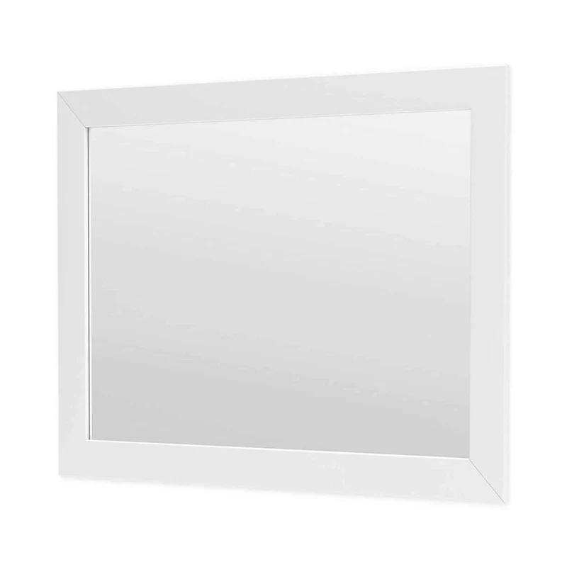 Miroir de salle de bain avec cadrage blanc, 29,5'' x 35,5''